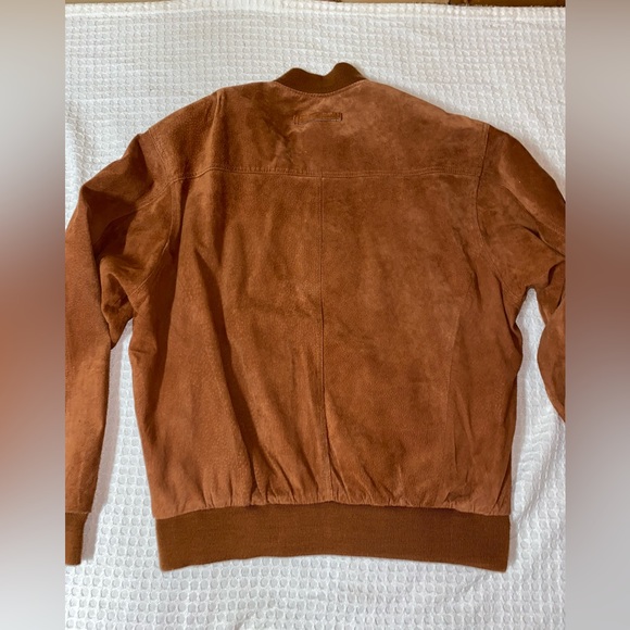 Seude Leather Bomber Jacket - Picture 5 of 13